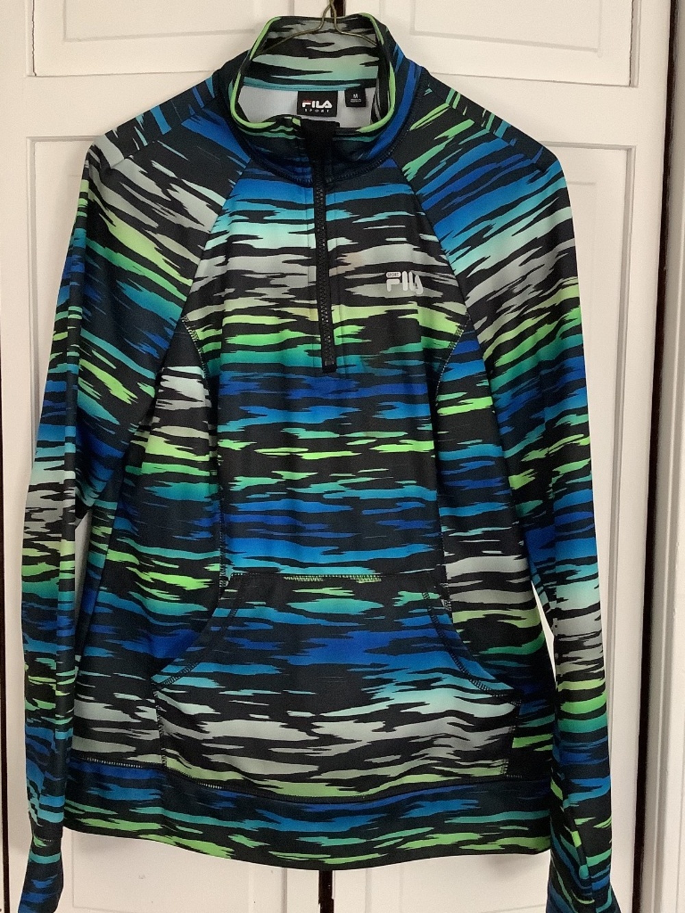 Fila multi-color Sport Jacket with 3/4 front zip, Size M